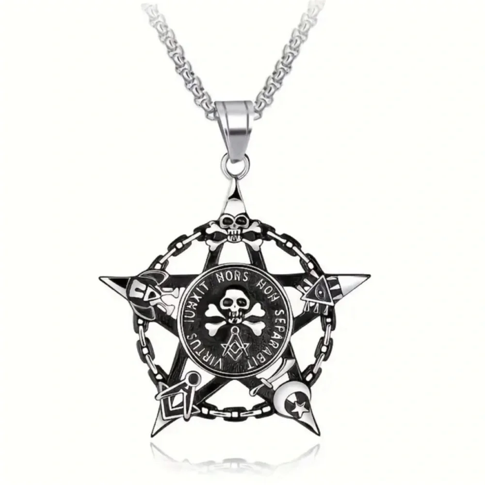 Japanese AnimeCore One Piece Pirate Skull Pendant Necklace Gothic Grunge Punk